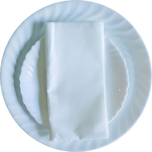 Midwest Specialty Products - 16" x 16" White Airlaid Flat Napkin, 1000/cs - 40029