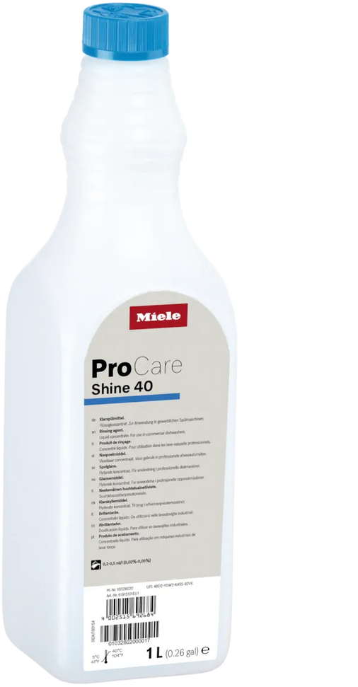 Miele - 1 L For Rinsing Dishes, Cutlery and Glasses Rinse Aid - 10923710