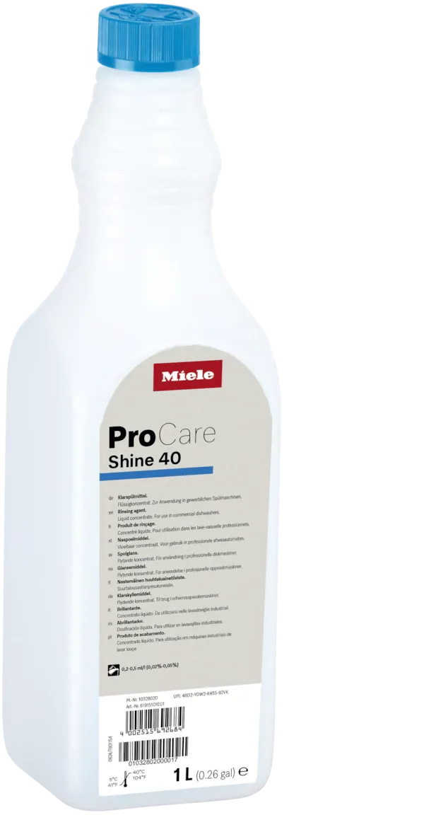 Miele - 1 L For Rinsing Dishes, Cutlery and Glasses Rinse Aid - 10923710