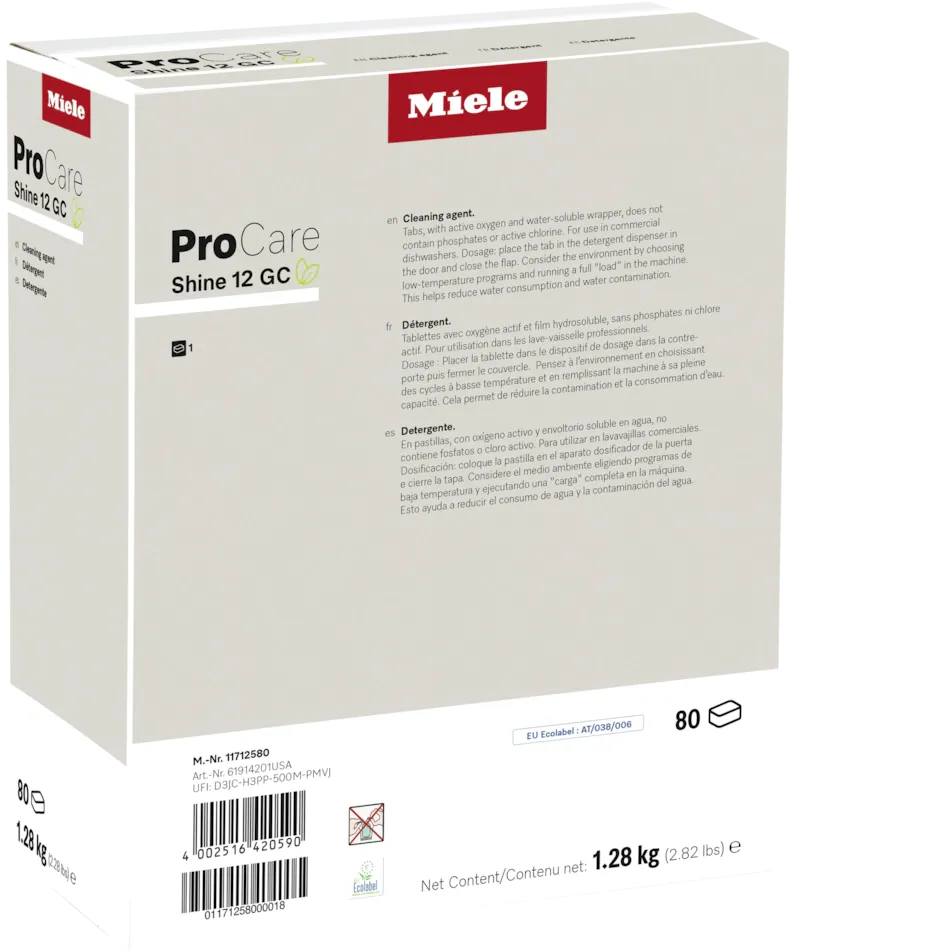 Miele - 80 Tablets For Optimum Cleaning of Dishes, Cutlery and Glasses - 11712580