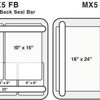 MiniPack - 120V Chamber Vacuum Sealer Packing Machine with 2, 18" & 22" Seal Bars - MX5