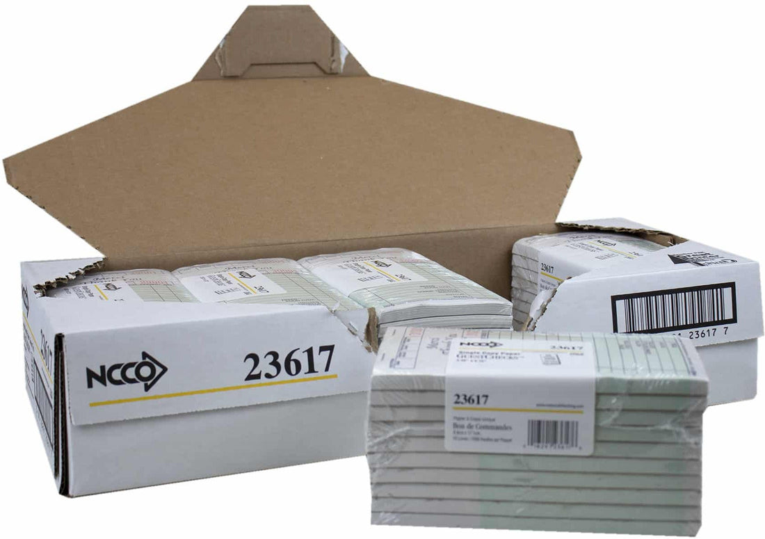 NCCO International - 3.5" x 6.75" Medium Single Guest Check, 1000/Pk - 23617