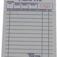 NCCO International - 3.5" x 6.75" Medium Single Guest Check, 1000/Pk - 23617