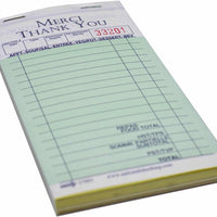 NCCO International - 3.5" x 6.75" Medium Two-Part Carbonless Guest Check , 500/Pk - 27001