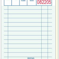 NCCO International - 3.5" x 6.75" Medium Two-Part Carbonless Guest Check , 500/Pk - 27001