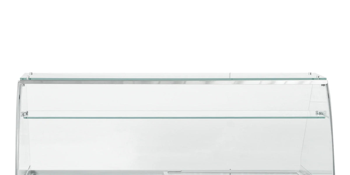 New Air - Glass Canopy for 60" Flat Glass Ice Cream Freezer - NIF-60-CP