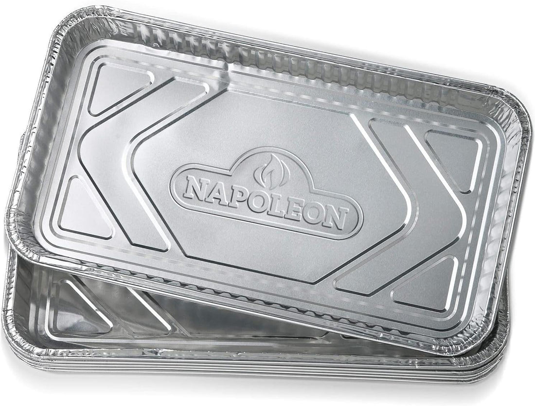 Napoleon - 14" x 8" Large Disposable Grease Drip Trays, Pack of 5 - 62008