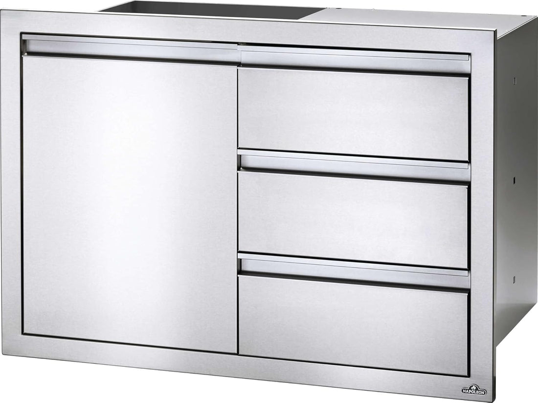 Napoleon - 36" x 24" Single Door & Triple Drawer Combo - BI-3624-1D3DR