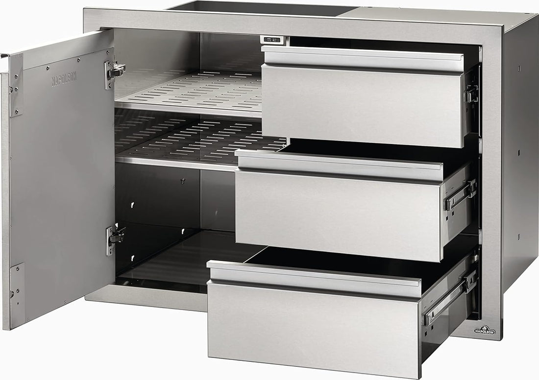Napoleon - 36" x 24" Single Door & Triple Drawer Combo - BI-3624-1D3DR