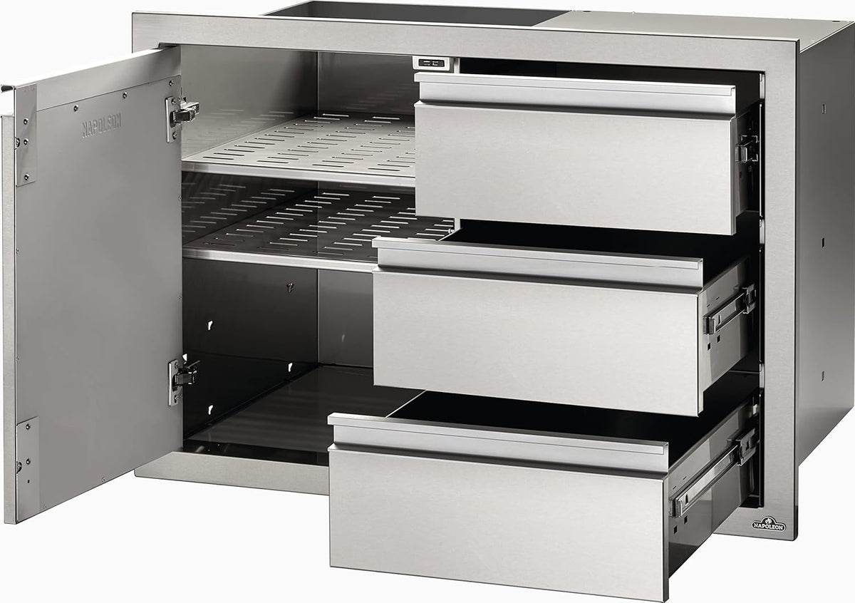 Napoleon - 36" x 24" Single Door & Triple Drawer Combo - BI-3624-1D3DR