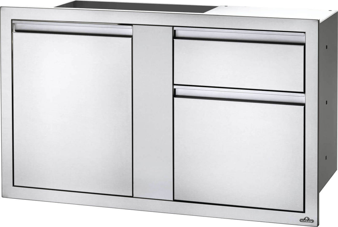 Napoleon - 42" x 24" Large Door & Waste Bin Drawer - BI-4224-1D1W