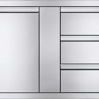 Napoleon - 42" x 24" Large Single Door & Triple Drawer - BI-4224-1D3DR