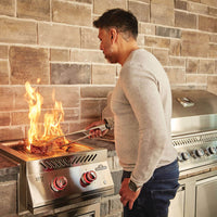 Napoleon - Built-In 700 Series 18" Natural Gas Stainless Steel Dual Infrared Burner - BIB18IRNSS