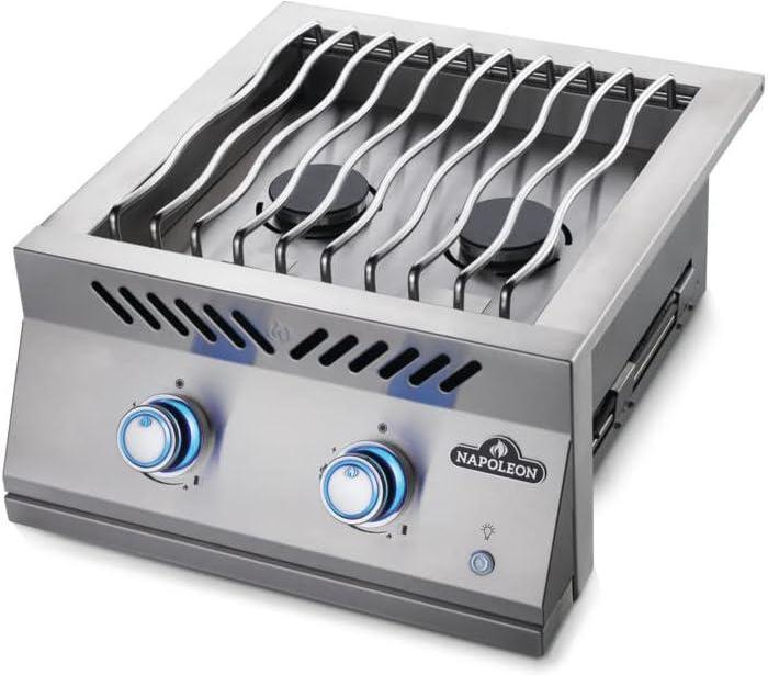 Napoleon - Built-In 700 Series 18" Propane Stainless Steel Dual Range Top Burner - BIB18RTPSS