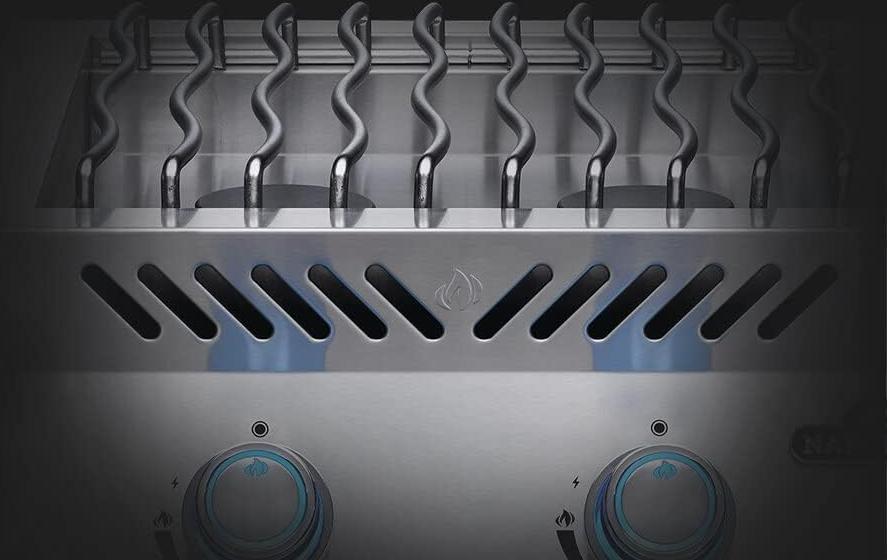 Napoleon - Built-In 700 Series 18" Natural Gas Stainless Steel Dual Range Top Burner - BIB18RTNSS