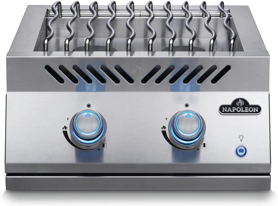 Napoleon - Built-In 700 Series 18" Natural Gas Stainless Steel Dual Range Top Burner - BIB18RTNSS