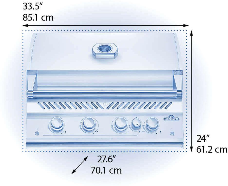 Napoleon - Built-In 700 Series 32" Natural Gas Matte Black Grill with Infrared Rear Burner - BIG32RBNMK-1