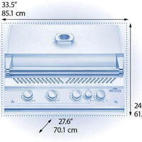 Napoleon - Built-In 700 Series 32" Natural Gas Matte Black Grill with Infrared Rear Burner - BIG32RBNMK-1