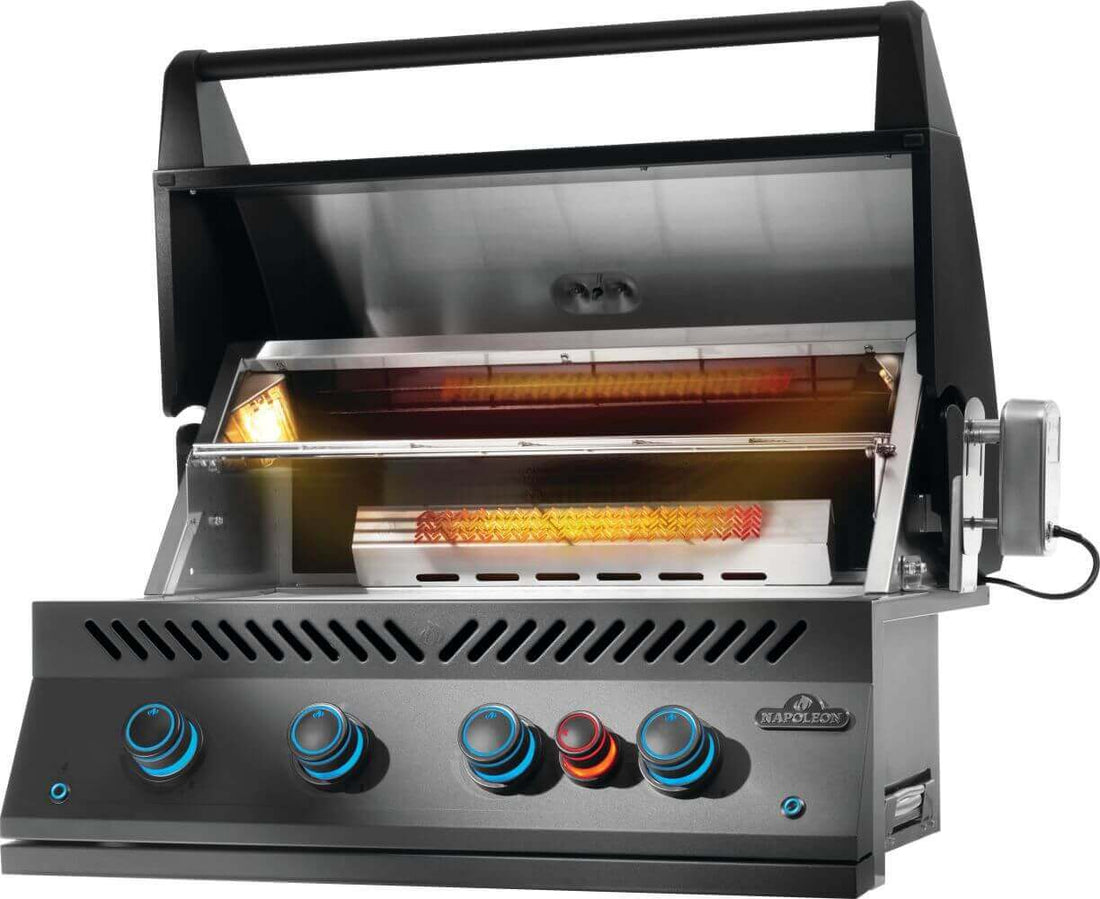 Napoleon - Built-In 700 Series 32" Natural Gas Matte Black Grill with Infrared Rear Burner - BIG32RBNMK-1
