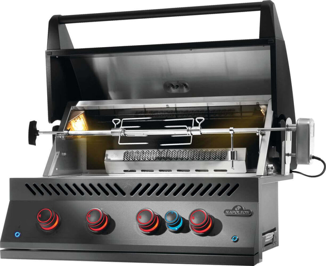 Napoleon - Built-In 700 Series 32" Natural Gas Matte Black Grill with Infrared Rear Burner - BIG32RBNMK-1