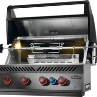 Napoleon - Built-In 700 Series 32" Natural Gas Matte Black Grill with Infrared Rear Burner - BIG32RBNMK-1
