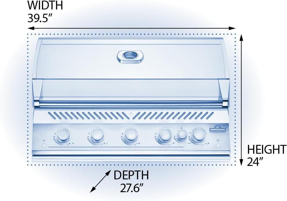 Napoleon - Built-In 700 Series 38" Natural Gas Stainless Steel Grill with Infrared Rear Burner - BIG38RBNSS-1