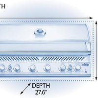 Napoleon - Built-In 700 Series 44" Natural Gas Stainless Steel Grill with Dual Infrared Rear Burners - BIG44RBNSS-1