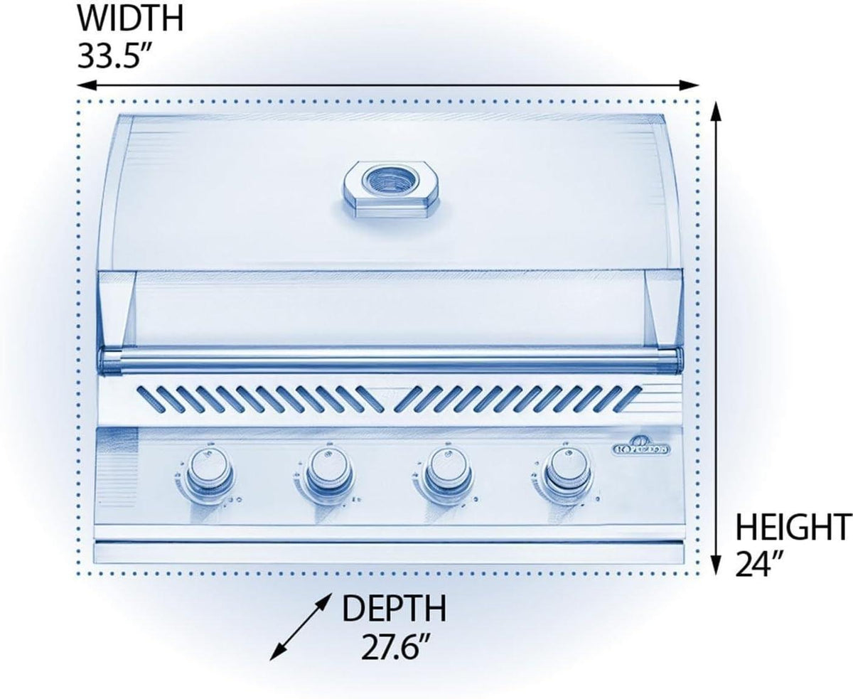 Napoleon - Built-in 500 Series 32" Propane Stainless Steel Grill Head - BI32PSS