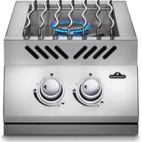 Napoleon - Built-in 500 Series Natural Gas Inline Dual Range Top Burner with Cover - BI12RTNSS