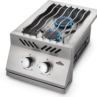 Napoleon - Built-in 500 Series Natural Gas Inline Dual Range Top Burner with Cover - BI12RTNSS