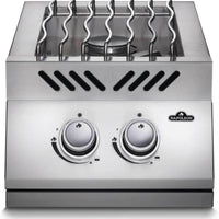 Napoleon - Built-in 500 Series Natural Gas Inline Dual Range Top Burner with Cover - BI12RTNSS