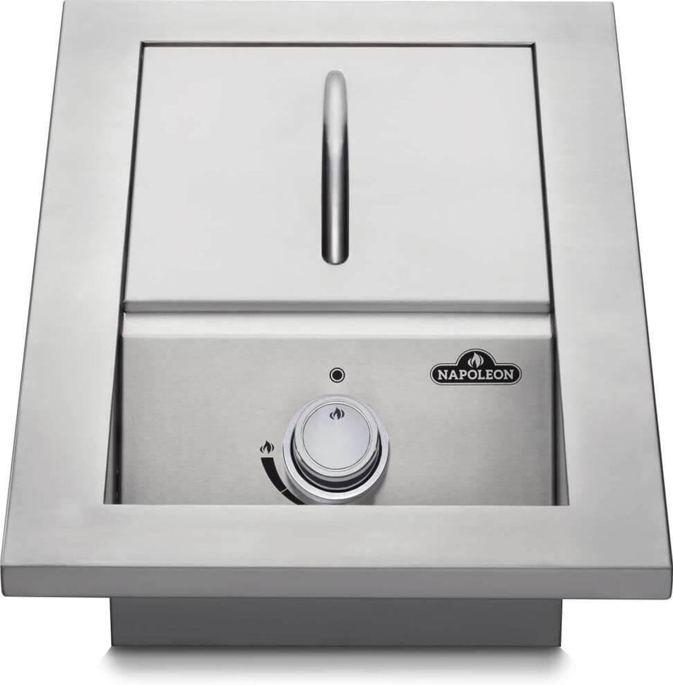 Napoleon - Built-in 500 Series Natural Gas Single Range Top Burner with Cover - BI10RTNSS