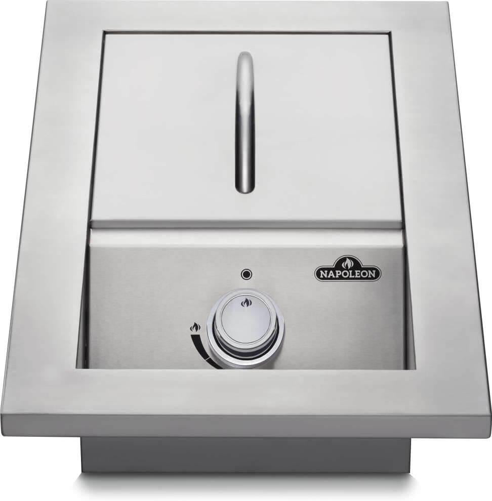 Napoleon - Built-in 500 Series Propane Single Range Top Burner with Cover - BI10RTPSS