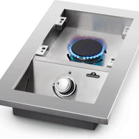 Napoleon - Built-in 500 Series Natural Gas Single Range Top Burner with Cover - BI10RTNSS