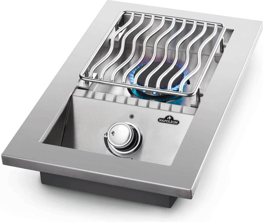 Napoleon - Built-in 500 Series Natural Gas Single Range Top Burner with Cover - BI10RTNSS