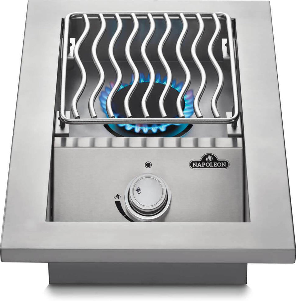 Napoleon - Built-in 500 Series Natural Gas Single Range Top Burner with Cover - BI10RTNSS