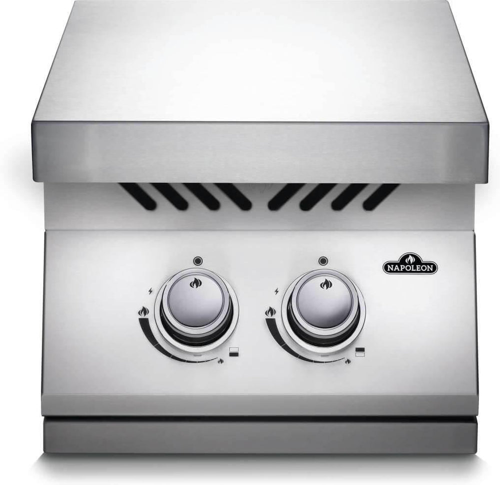 Napoleon - Built-in 500 Series Natural Gas Inline Dual Range Top Burner with Cover - BI12RTNSS