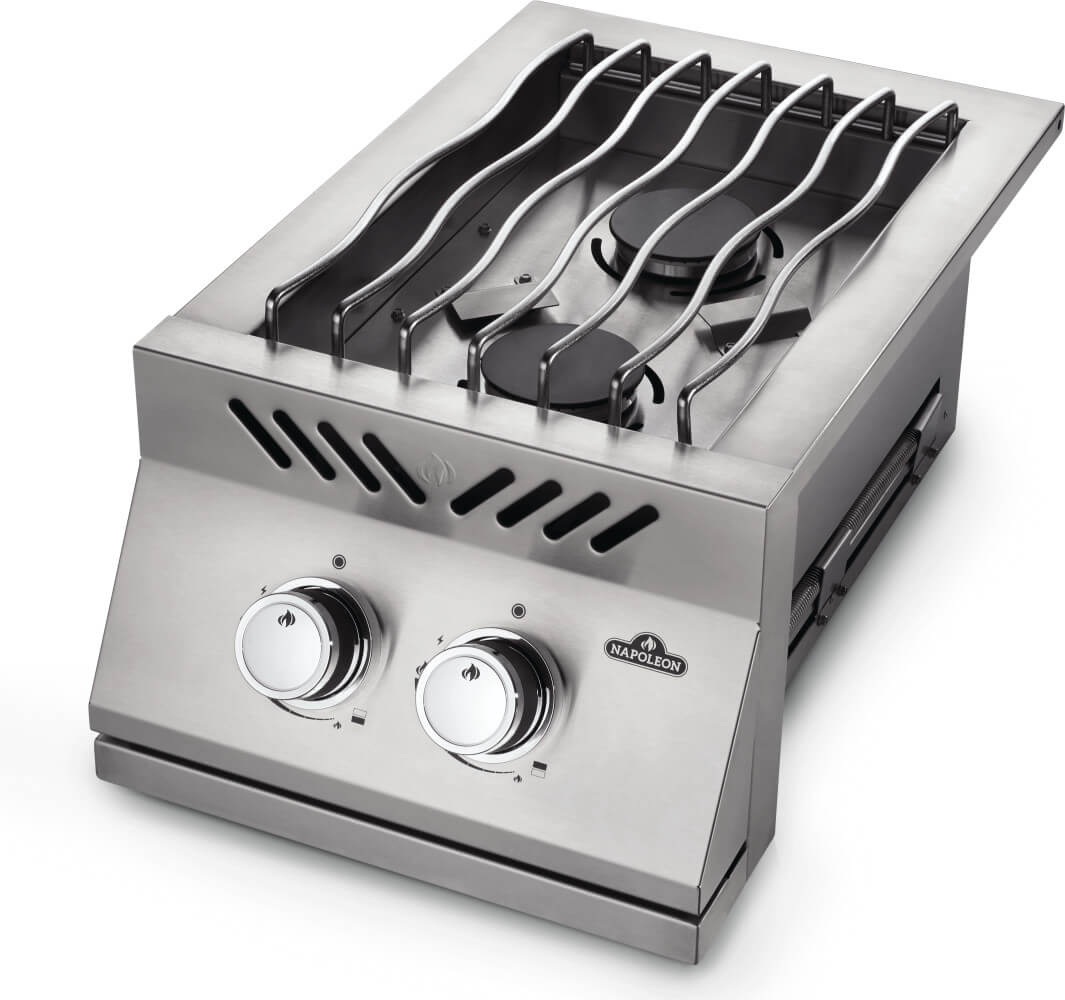 Napoleon - Built-in 500 Series Propane Inline Dual Range Top Burner with Cover - BI12RTPSS