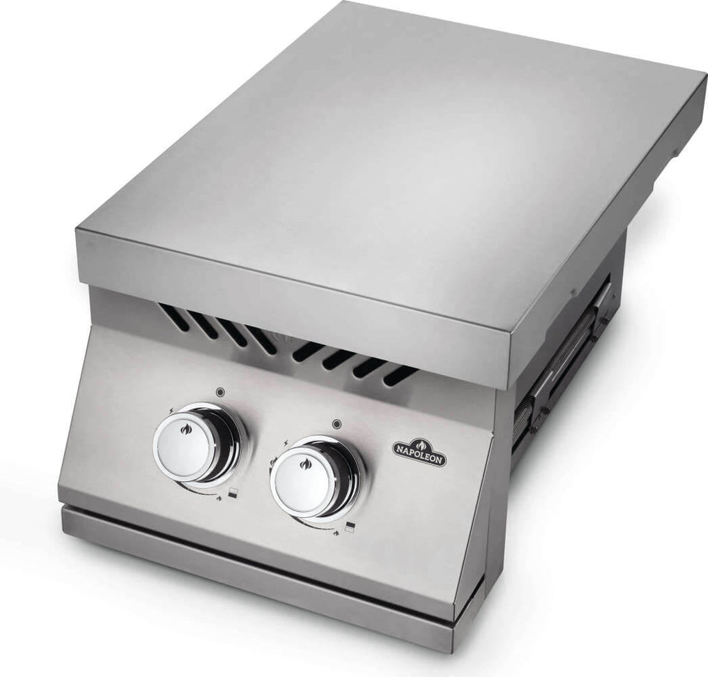 Napoleon - Built-in 500 Series Natural Gas Inline Dual Range Top Burner with Cover - BI12RTNSS