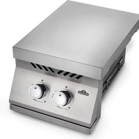 Napoleon - Built-in 500 Series Natural Gas Inline Dual Range Top Burner with Cover - BI12RTNSS