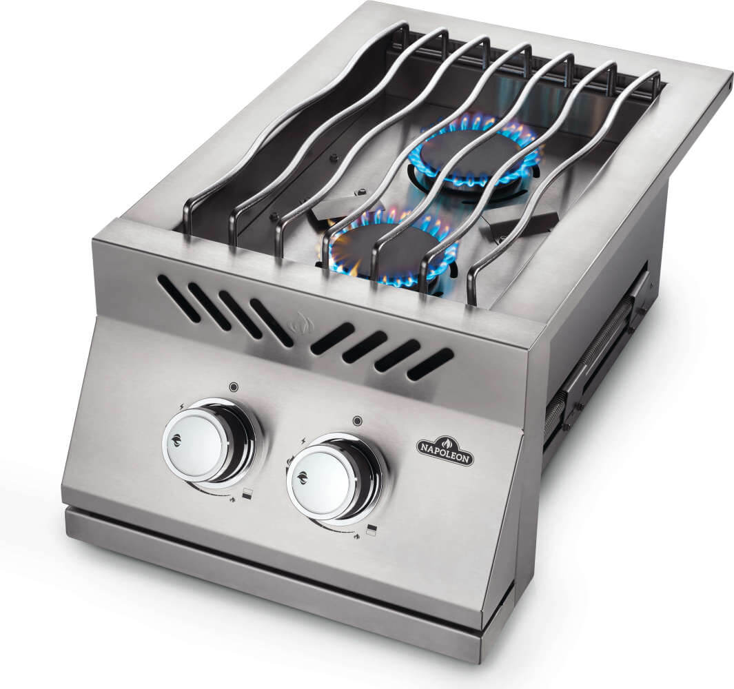 Napoleon - Built-in 500 Series Propane Inline Dual Range Top Burner with Cover - BI12RTPSS