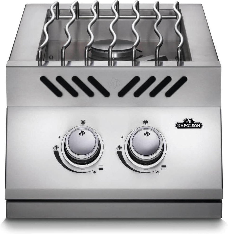 Napoleon - Built-in 500 Series Natural Gas Inline Dual Range Top Burner with Cover - BI12RTNSS
