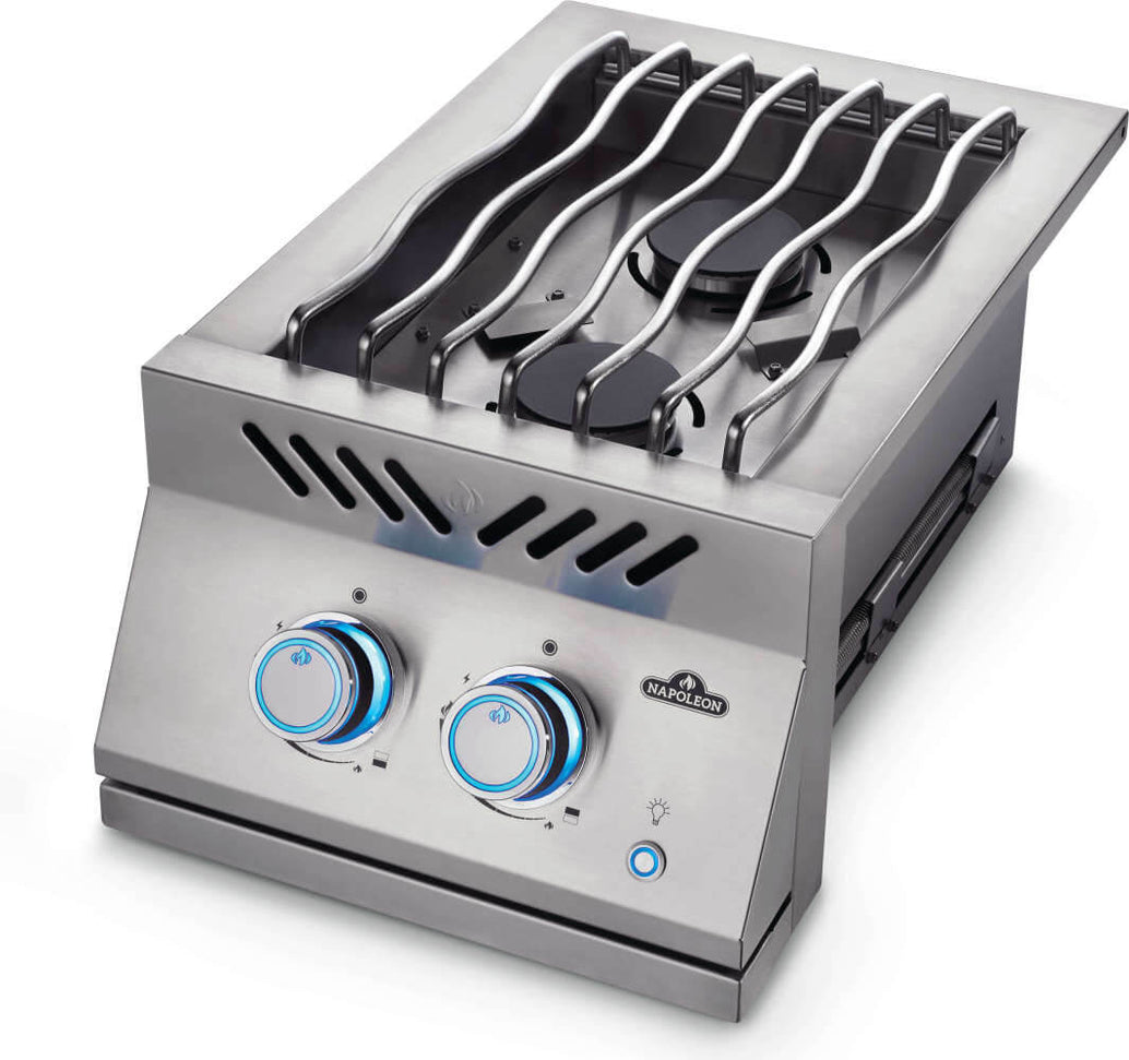 Napoleon - Built-in 700 Series 12" Natural Gas Stainless Steel Inline Dual Range Burner - BIB12RTNSS