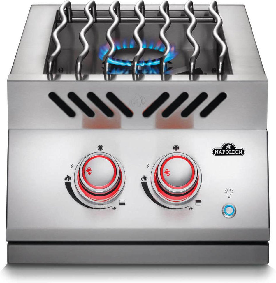 Napoleon - Built-in 700 Series 12" Natural Gas Stainless Steel Inline Dual Range Burner - BIB12RTNSS