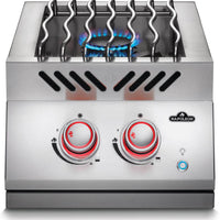 Napoleon - Built-in 700 Series 12" Natural Gas Stainless Steel Inline Dual Range Burner - BIB12RTNSS