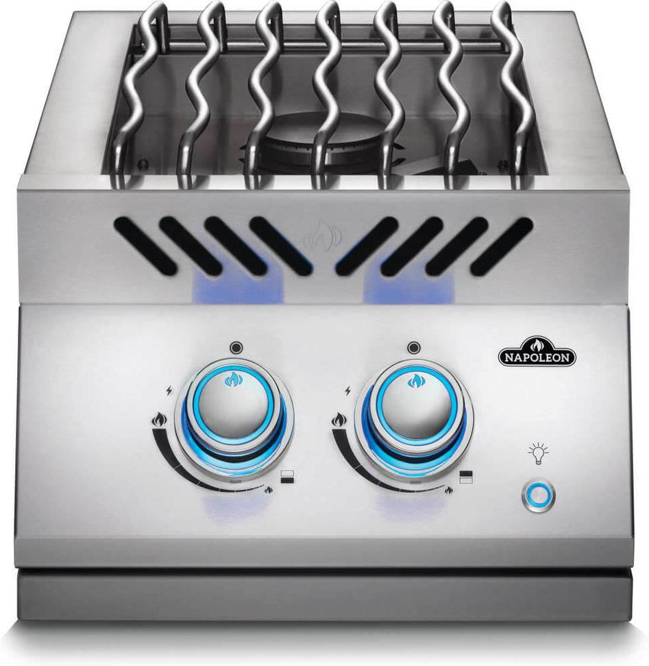 Napoleon - Built-in 700 Series 12" Natural Gas Stainless Steel Inline Dual Range Burner - BIB12RTNSS