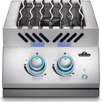 Napoleon - Built-in 700 Series 12" Natural Gas Stainless Steel Inline Dual Range Burner - BIB12RTNSS
