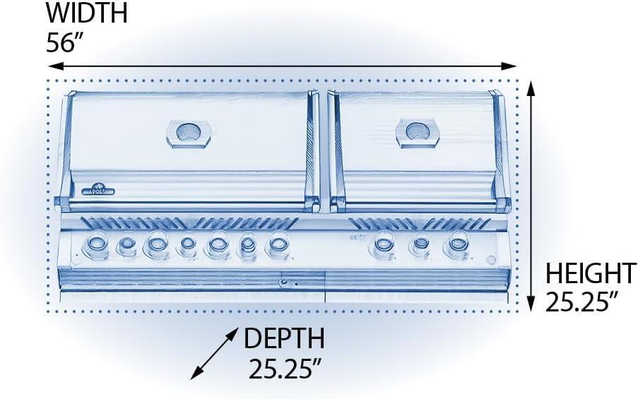 Napoleon - Built-in Prestige® PRO 825 Natural Gas Grill with Infrared Bottom & Rear Burner - BIPRO825RBINSS-3