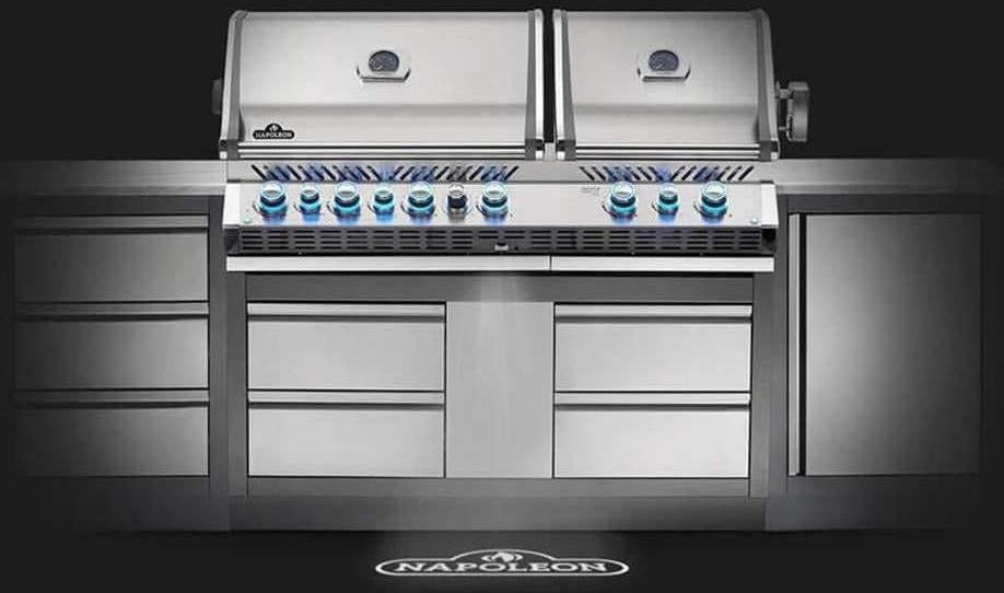 Napoleon - Built-in Prestige® PRO 825 Natural Gas Grill with Infrared Bottom & Rear Burner - BIPRO825RBINSS-3