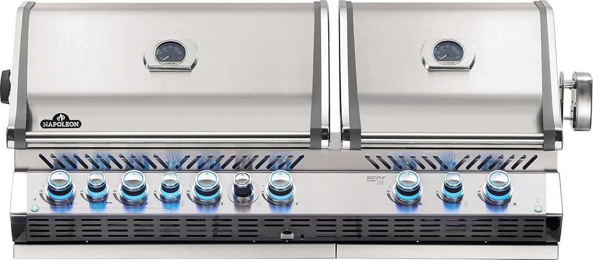 Napoleon - Built-in Prestige® PRO 825 Natural Gas Grill with Infrared Bottom & Rear Burner - BIPRO825RBINSS-3